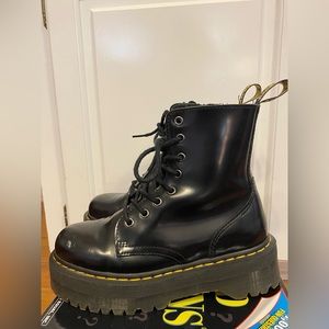 Black Leather Jadon Platform Doc Martens